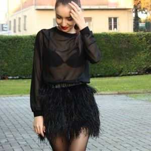 Steve Madden feather skirt